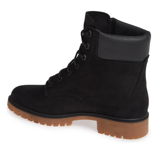 NIB $170 Timberland Jayne Waterproof Hiking Bootie in BLACK LEATHER - Size 7! - Picture 4 of 7